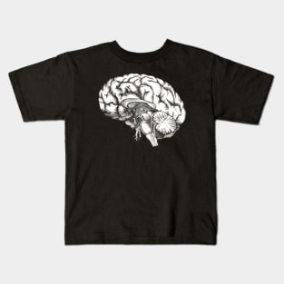 Brain, human anatomy, mind, Mental Health Matters Kids T-Shirt